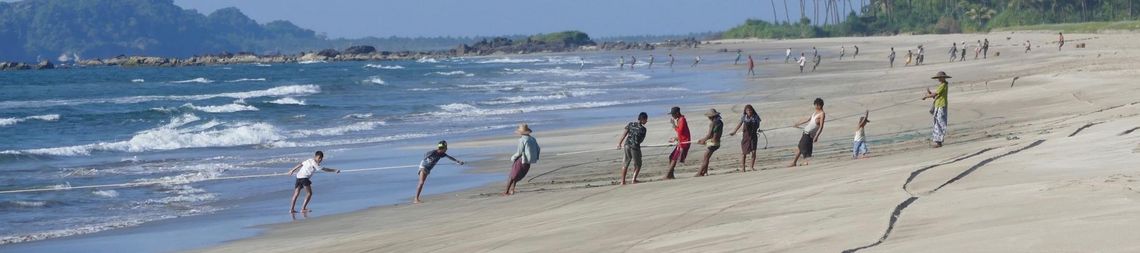 Fischer am Strand